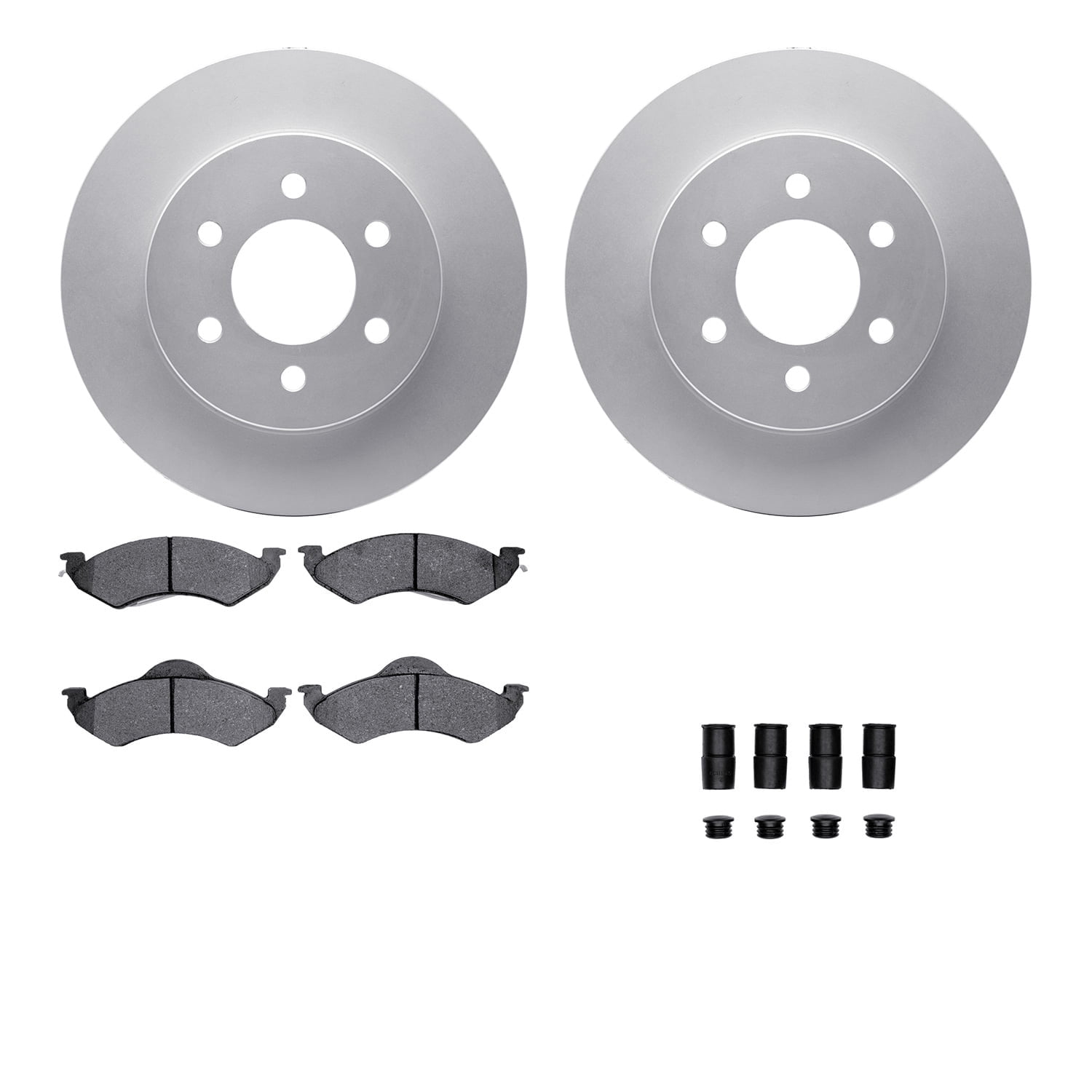 Dynamic Friction Company Front Geospec Brake Rotors with Heavy Duty Brake Pads includes Hardware 4212-40120