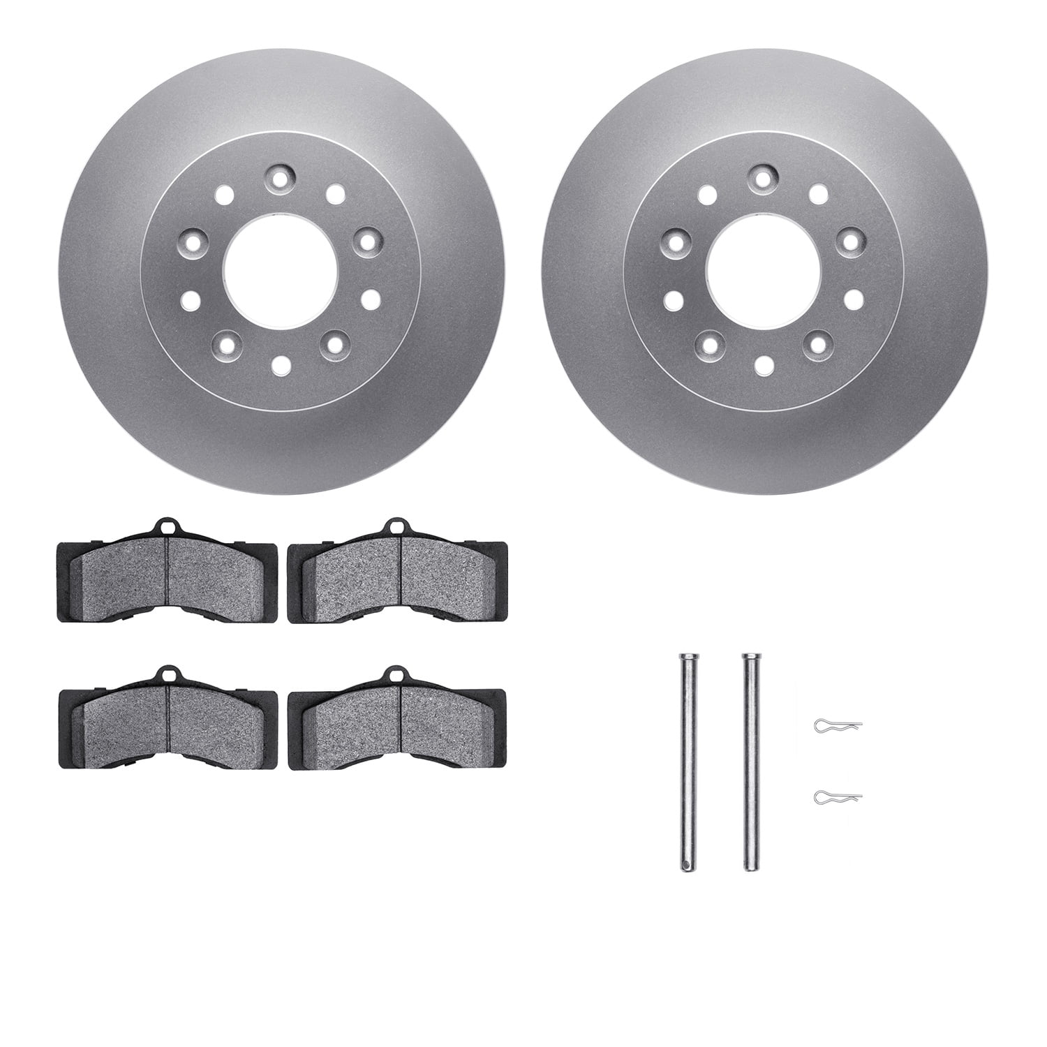 Dynamic Friction Company Front Geospec Brake Rotors with Heavy Duty Brake Pads includes Hardware 4212-47063