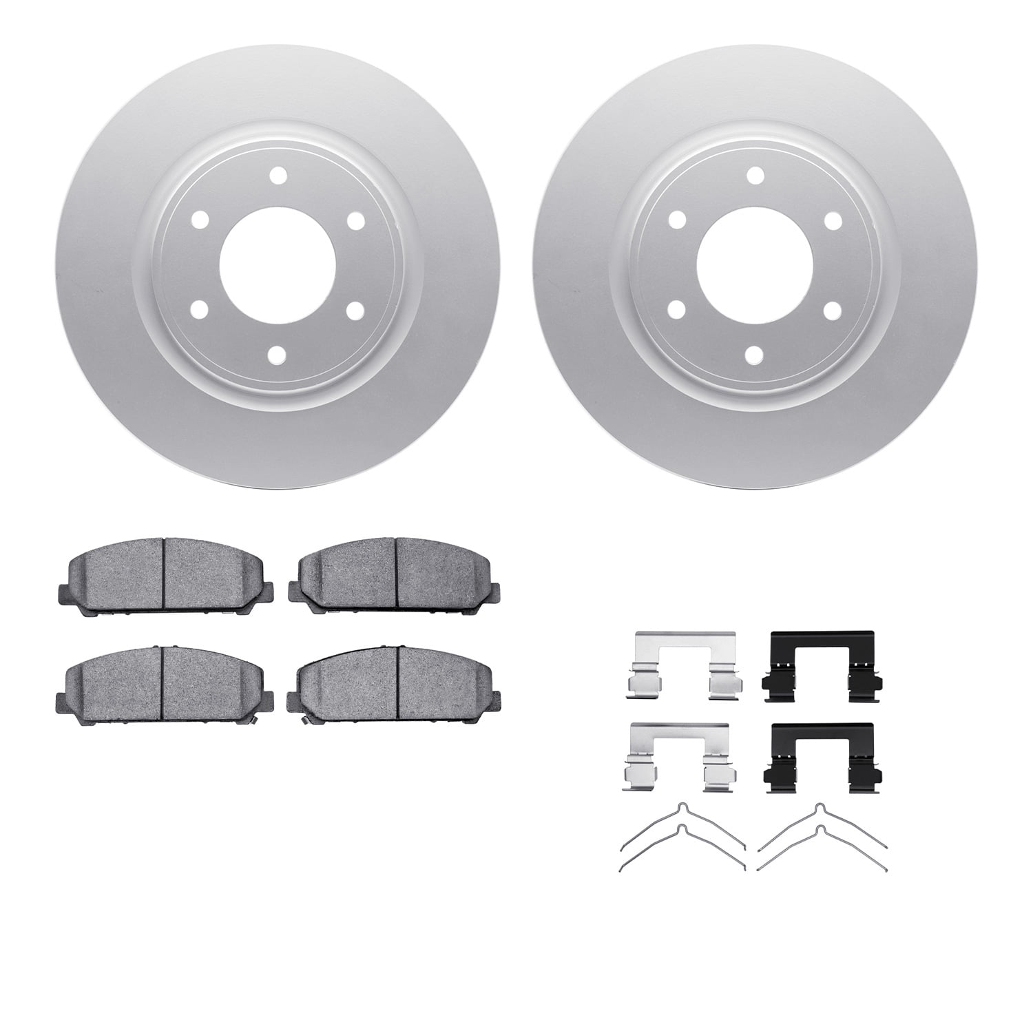 Dynamic Friction Company Front Geospec Brake Rotors with Heavy Duty Brake Pads includes Hardware 4212-67002