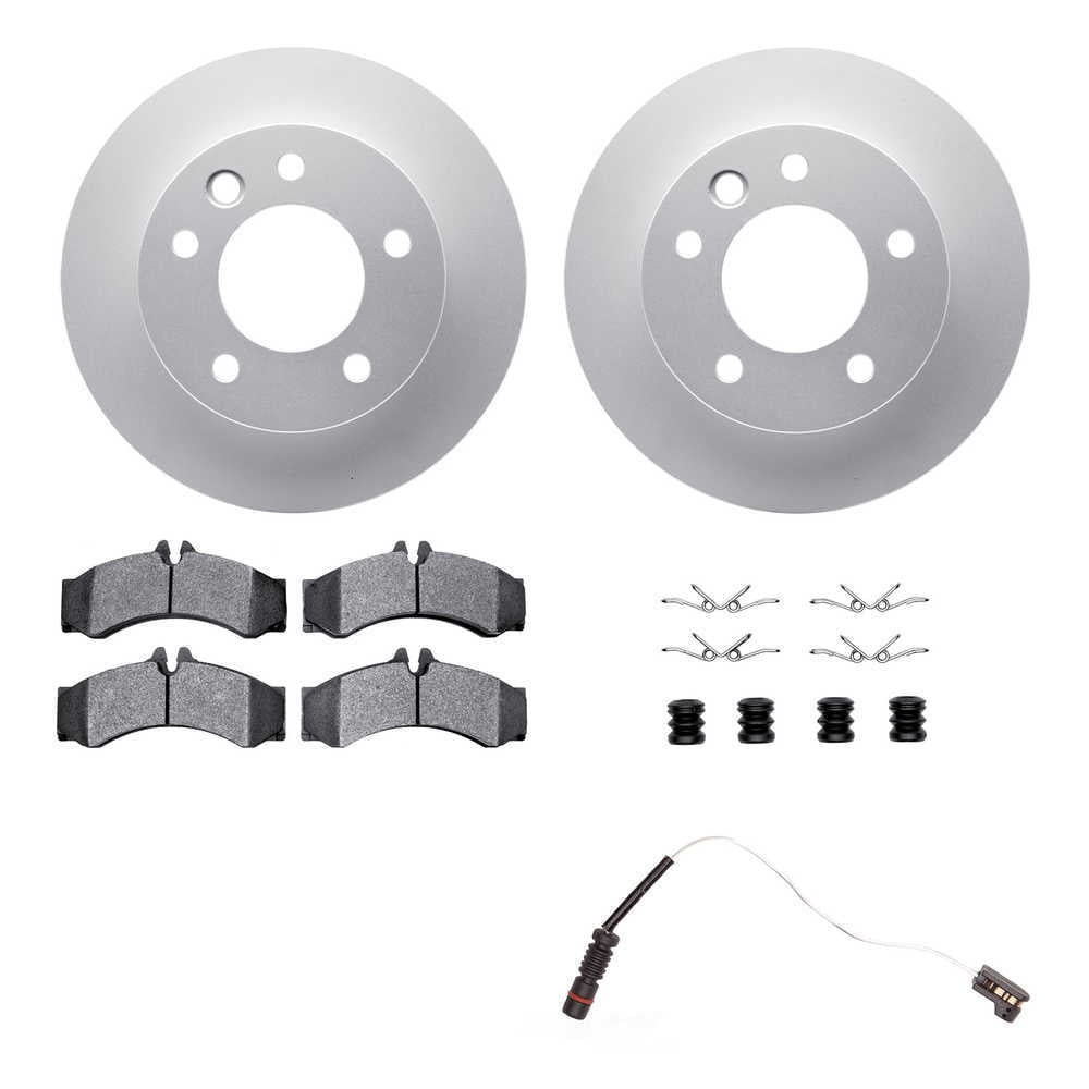 DFC 5000 Euro Ceramic Brake Pads and Hardware Kit - Archived 4222-40010 DFC Geospec Rotors with