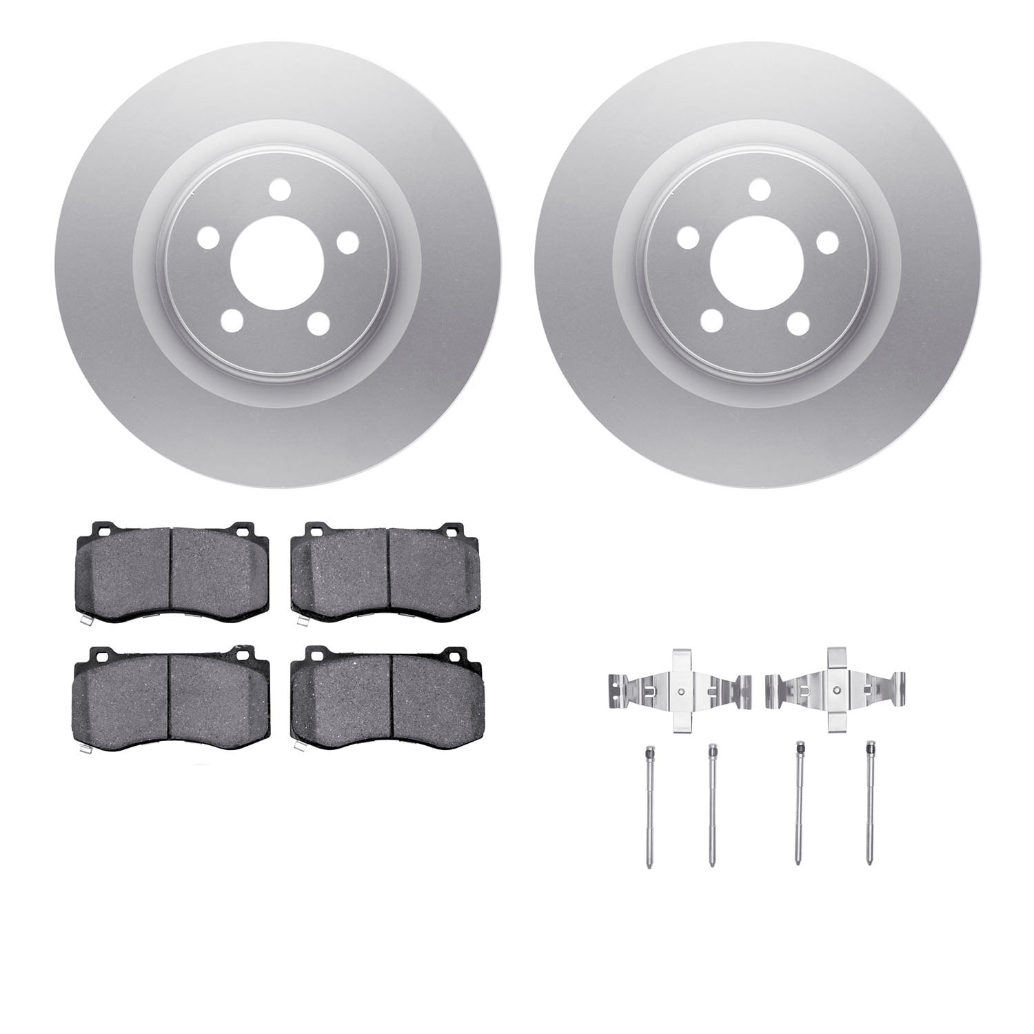 Dynamic Friction Company Front Geospec Brake Rotors with Ultimate Duty Performance Brake Pads includes Hardware 4412-39001