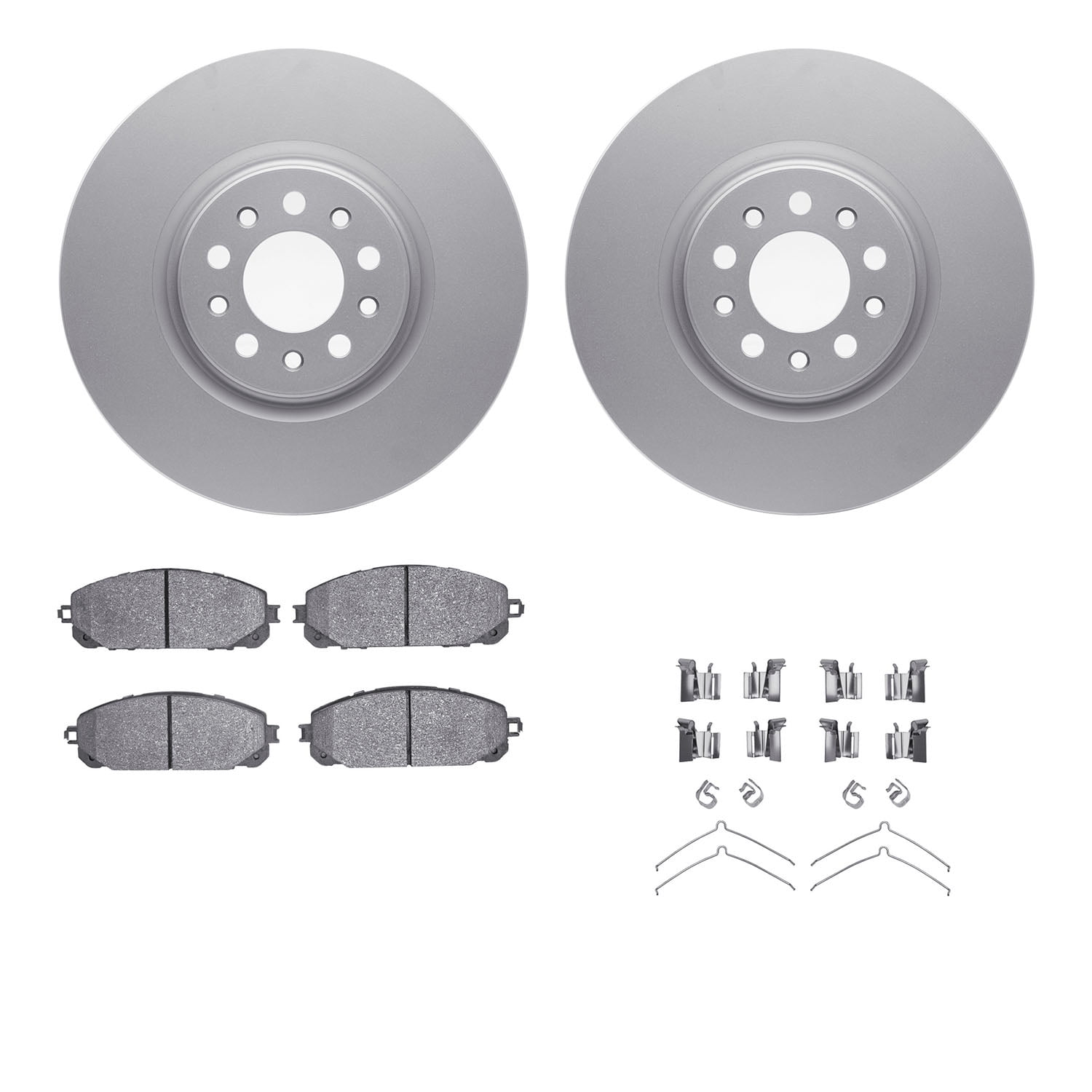 Dynamic Friction Company Front Geospec Brake Rotors with Ultimate Duty Performance Brake Pads includes Hardware 4412-42016