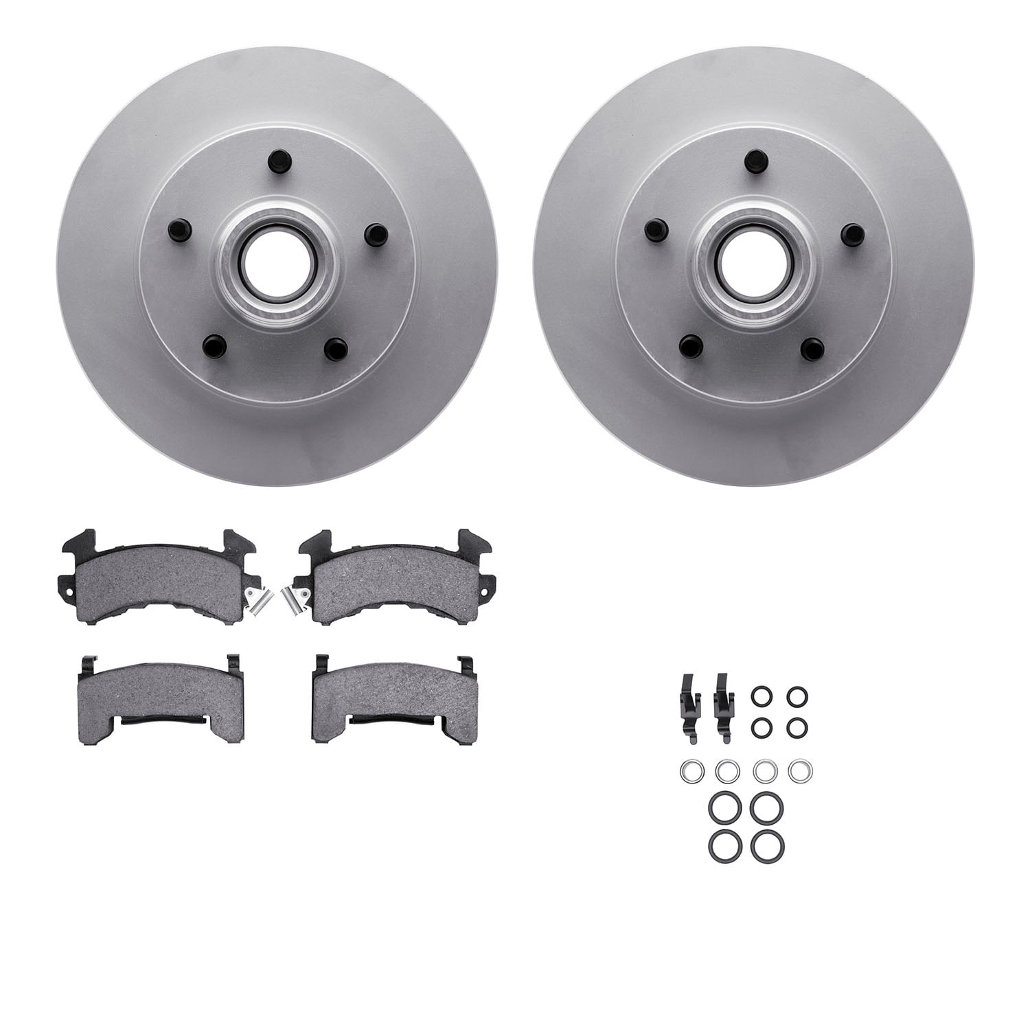 Dynamic Friction Company Front Geospec Brake Rotors with Ultimate Duty Performance Brake Pads includes Hardware 4412-47005
