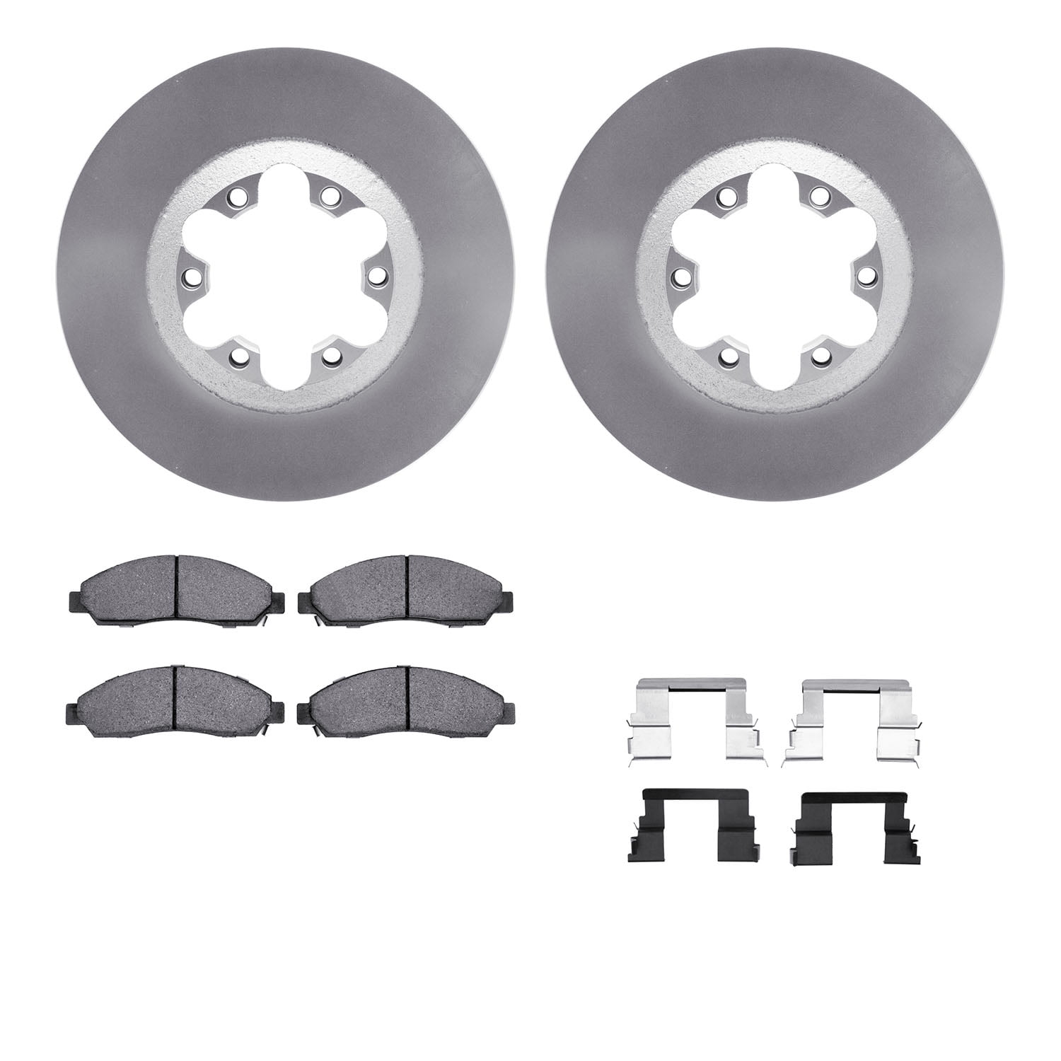 Dynamic Friction Company Front Geospec Brake Rotors with Ultimate Duty Performance Brake Pads includes Hardware 4412-48022