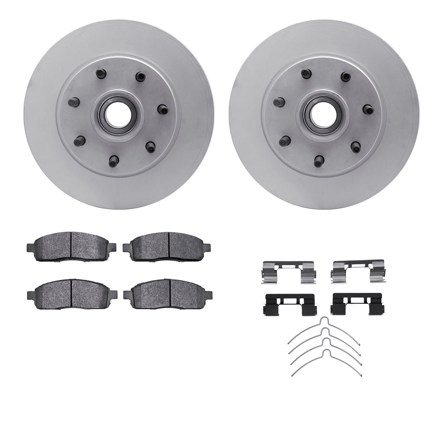 Dynamic Friction Company Front Geospec Brake Rotors with Ultimate Duty Performance Brake Pads includes Hardware 4412-54047