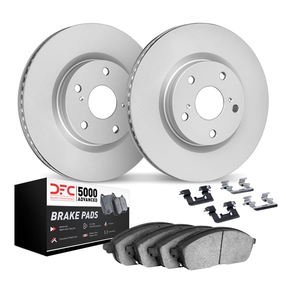 Dynamic Friction Company Front Geospec Rotors with 5000 Advanced Brake ...