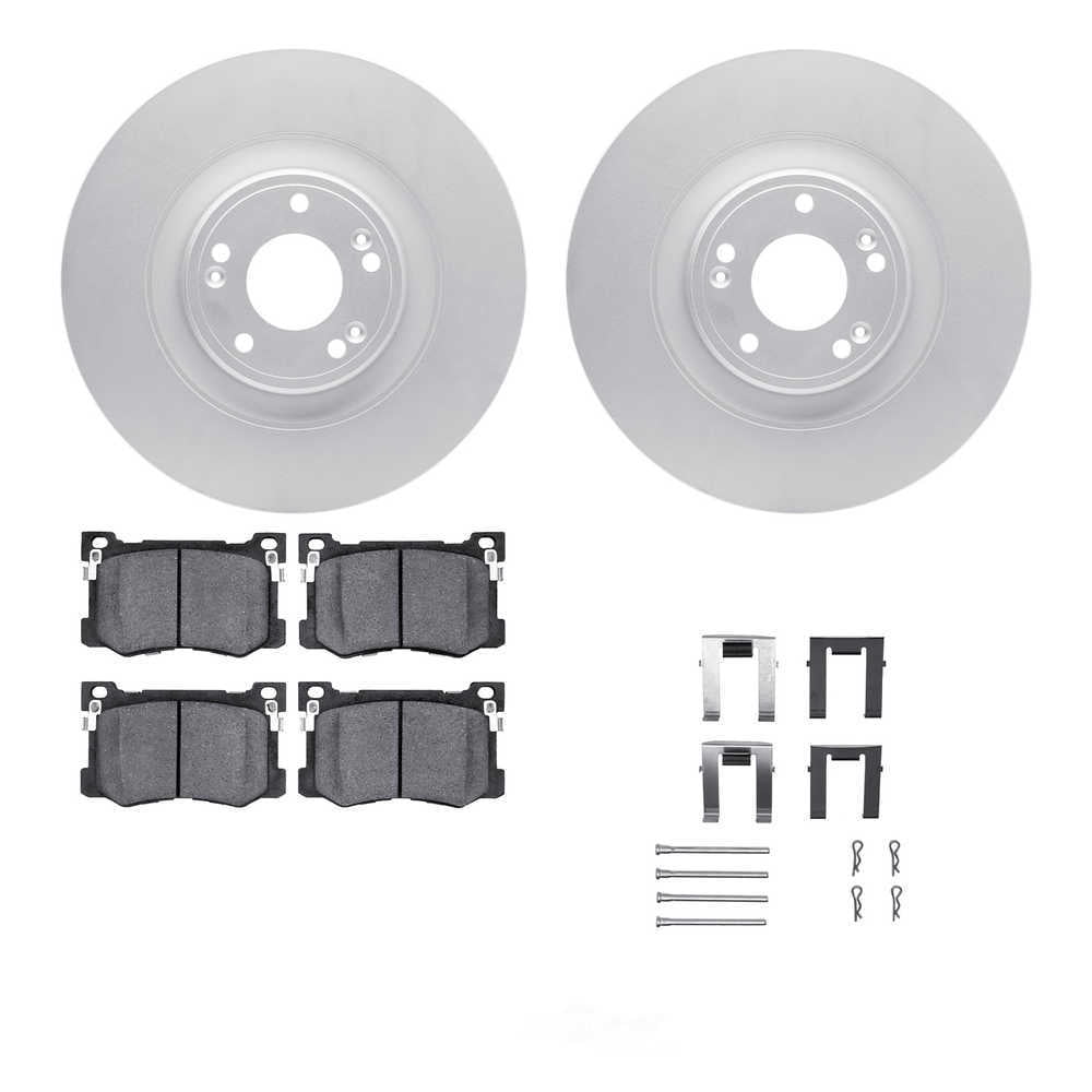 Dynamic Friction Company 4512-03146 DFC GEOSPEC Coated Rotors with 5000 Brake Pads - Ceramic and