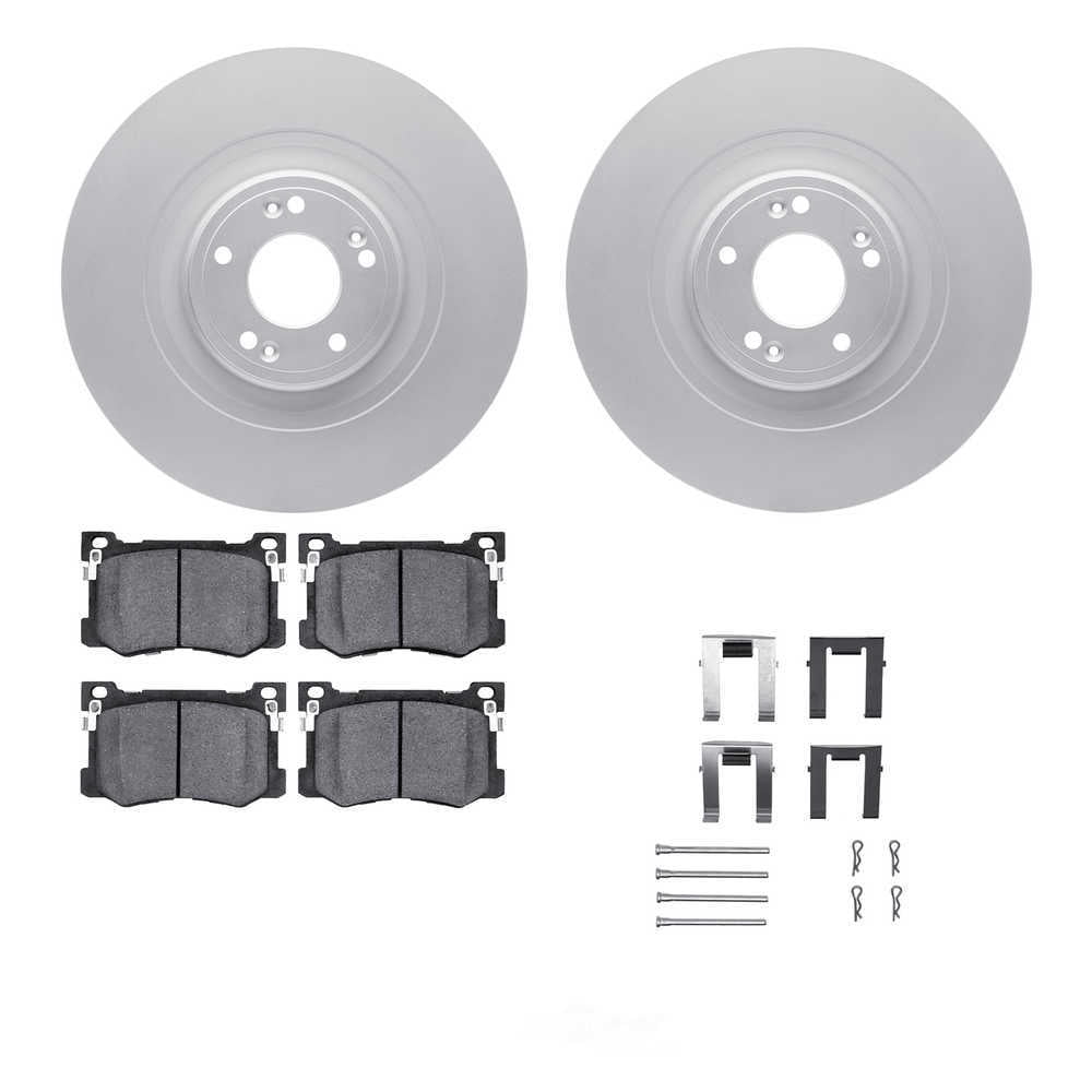 Dynamic Friction Company 4512-03160 DFC GEOSPEC Coated Rotors with 5000 Brake Pads - Ceramic and
