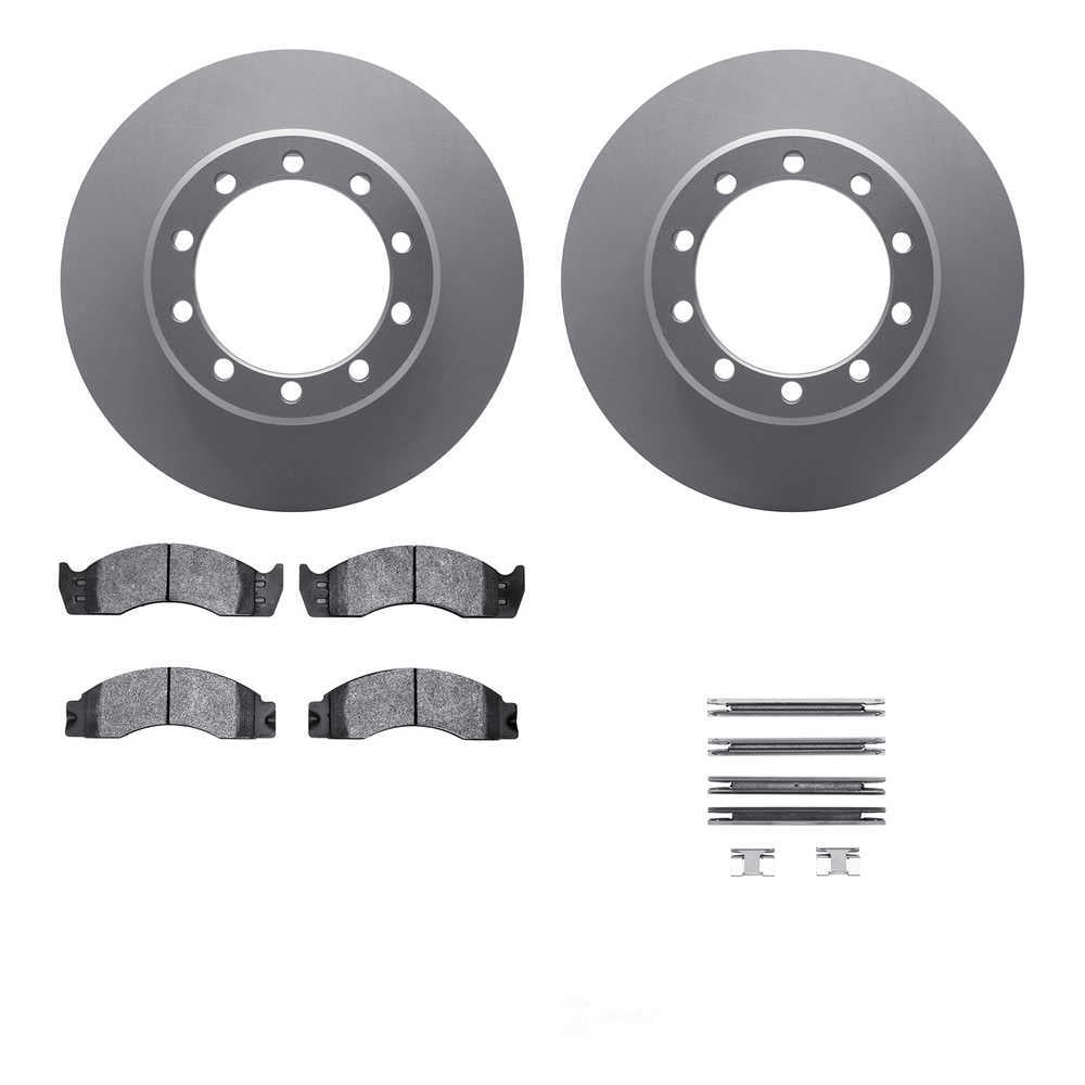 Dynamic Friction Company 4512-99108 DFC Geospec Rotors with 5000 Advanced Brake Pads includes