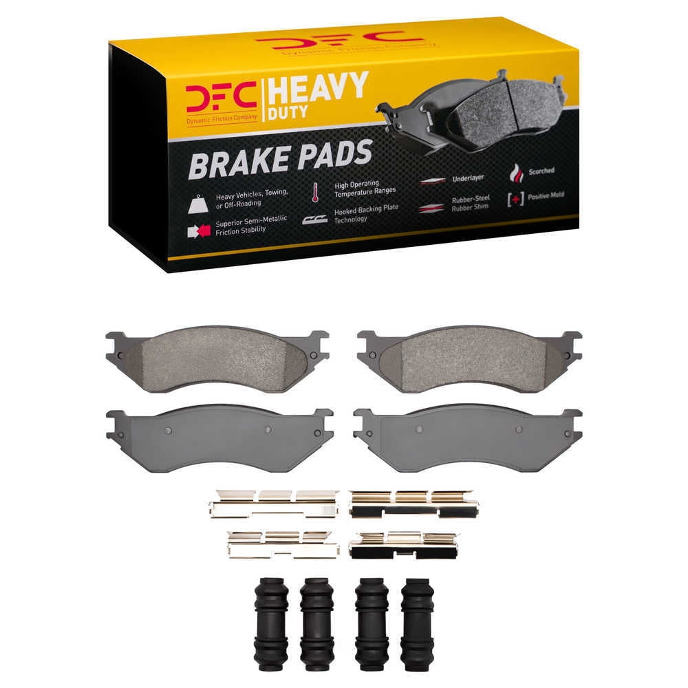 Dynamic Friction Company 1214-0702-13 DFC Heavy Duty Pads and Hardware Kit
