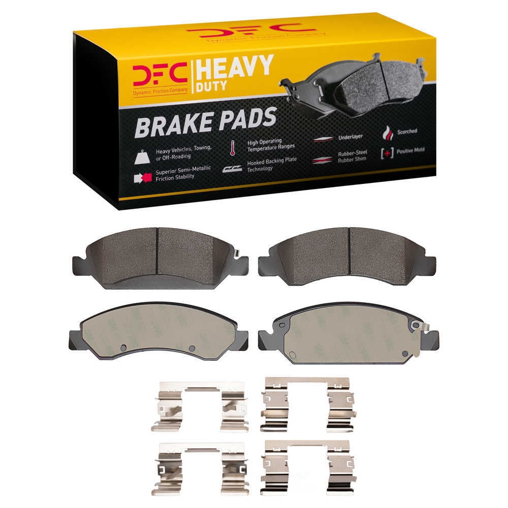 Dynamic Friction Company 1214-1363-01 DFC Heavy Duty Pads and Hardware Kit