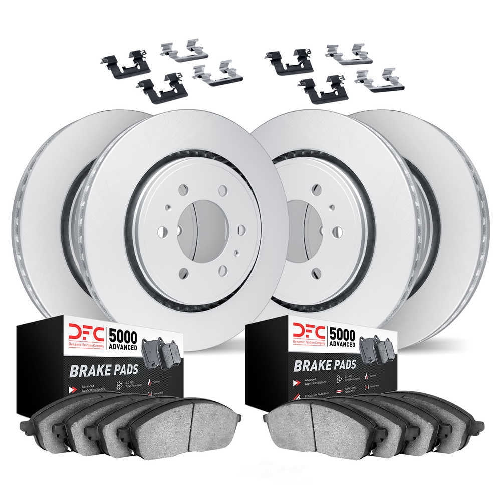 Dynamic Friction Company Front Rear Geospec Brake Rotors with 5000 Advanced Brake Pads includes Hardware 4514-48022 Fits select: 2001-2005 CHEVROLET SILVERADO, 2000-2006 CHEVROLET TAHOE