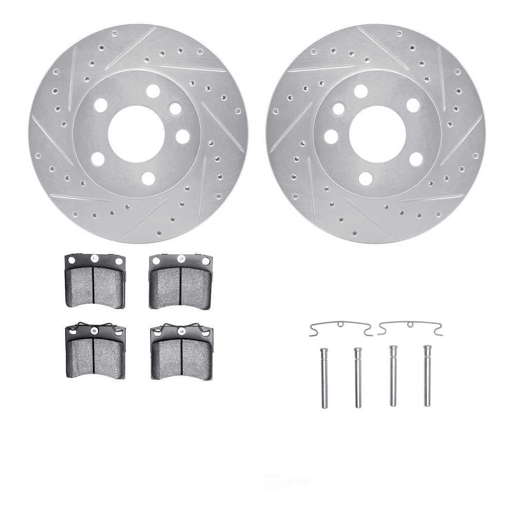 DFC 5000 Euro Ceramic Brake Pads and Hardware Kit - Archived 7512-74231 DFC Rotors-Drilled and