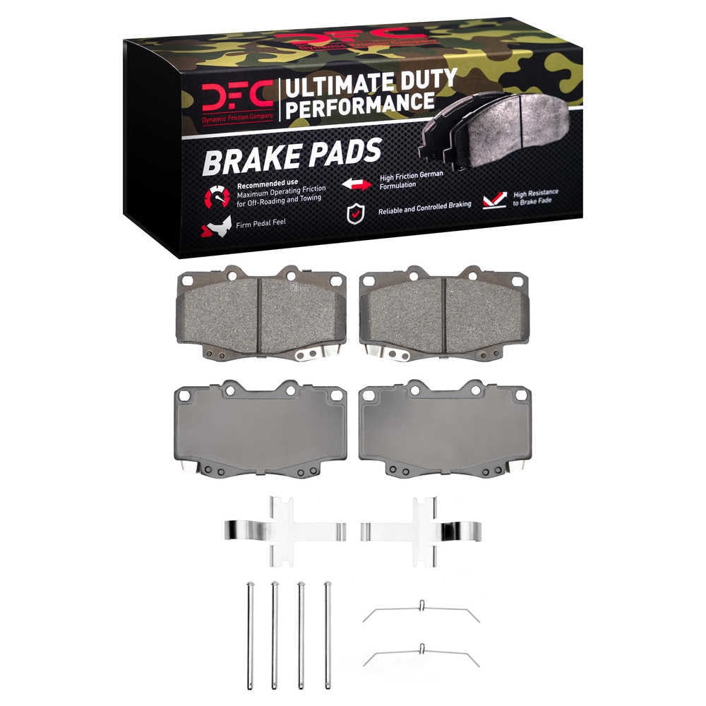 Dynamic Friction Company 1400-0436-01 DFC Ultimate Duty Performance Brake Pads and Hardware Kit