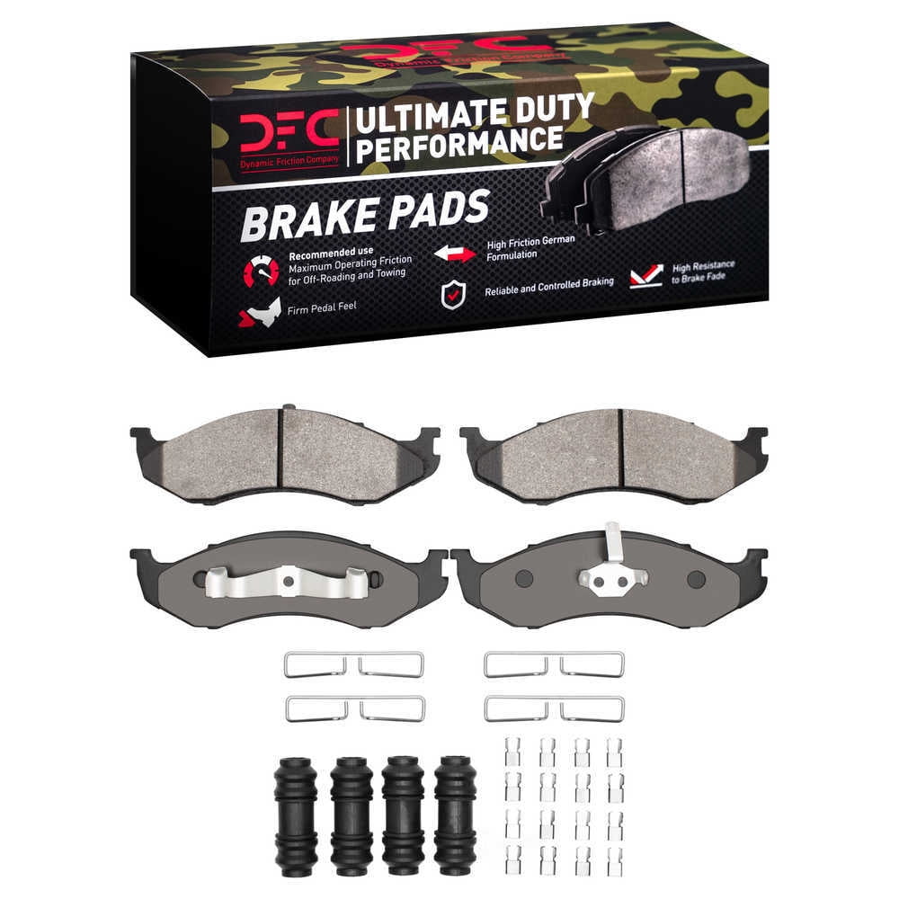 Dynamic Friction Company 1400-0477-01 DFC Ultimate Duty Performance Brake Pads and Hardware Kit