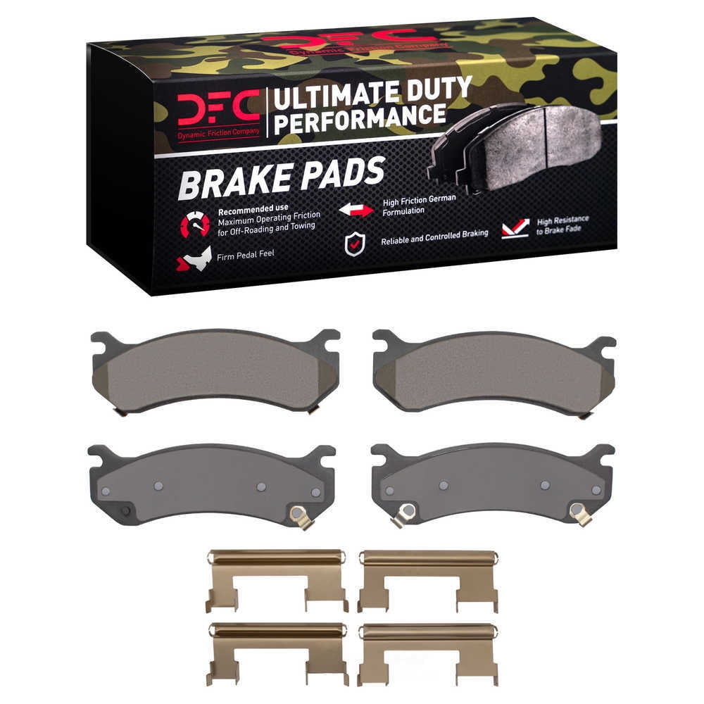 Dynamic Friction Company 1400-0785-01 DFC Ultimate Duty Performance Brake Pads and Hardware Kit
