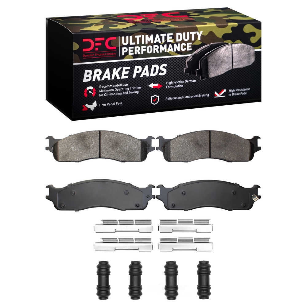 Dynamic Friction Company 1400-0965-01 DFC Ultimate Duty Performance Brake Pads and Hardware Kit
