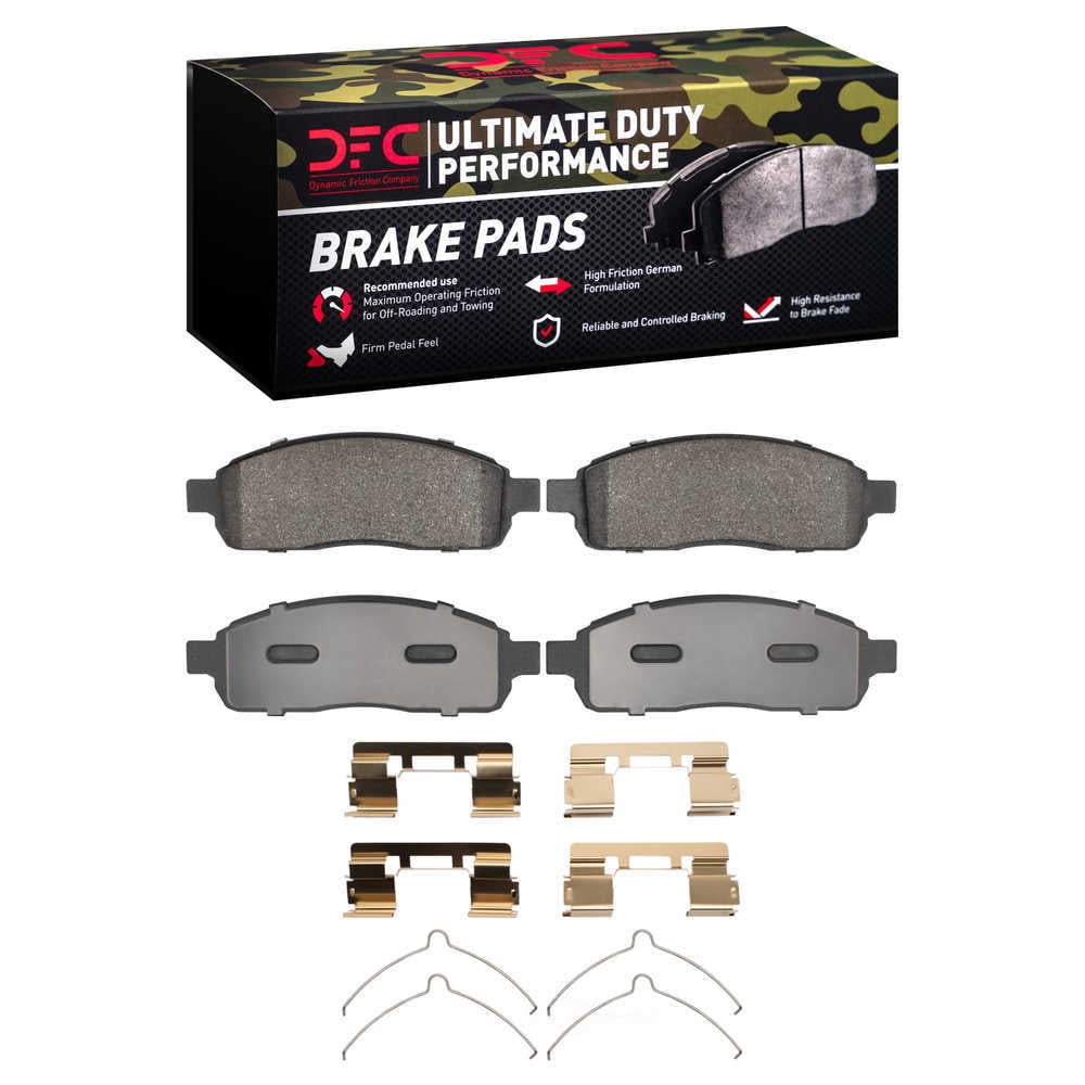 Dynamic Friction Company 1400-1011-01 DFC Ultimate Duty Performance Brake Pads and Hardware Kit