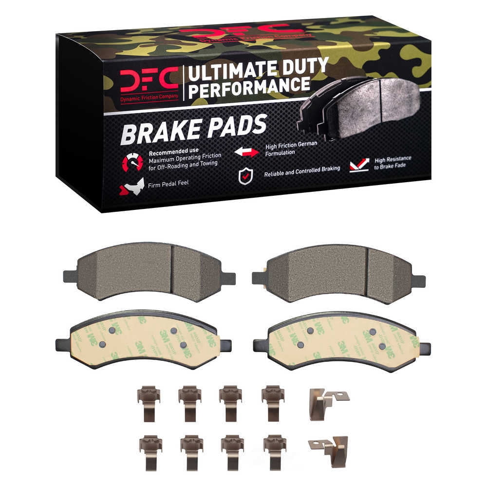 Dynamic Friction Company 1400-1084-01 DFC Ultimate Duty Performance Brake Pads and Hardware Kit