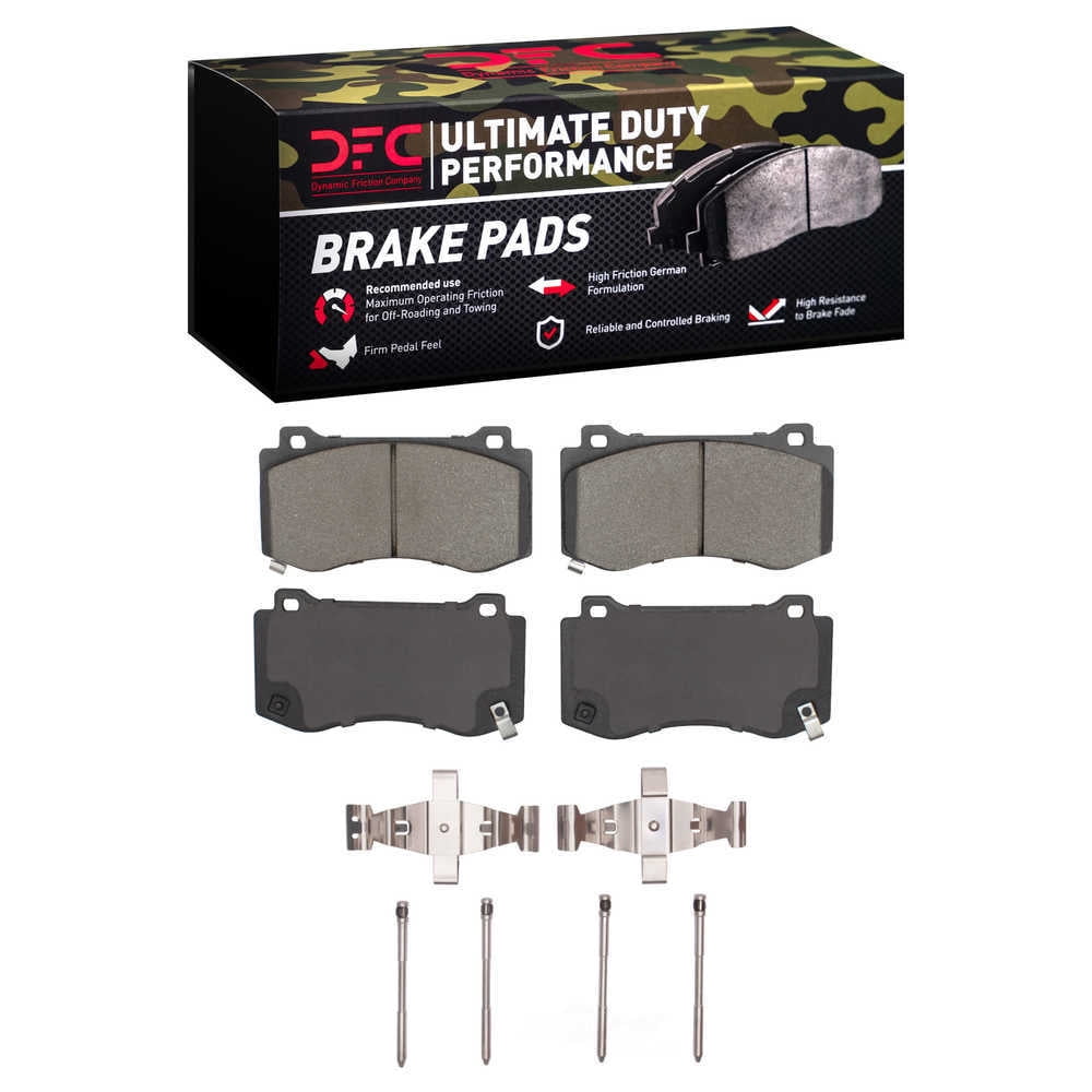 Dynamic Friction Company 1400-1149-01 DFC Ultimate Duty Performance Brake Pads and Hardware Kit