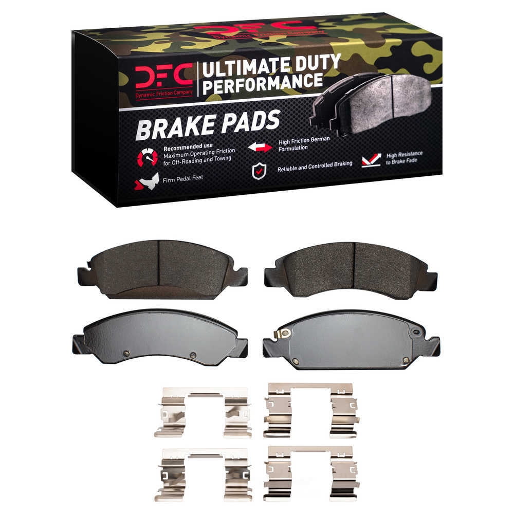 Dynamic Friction Company 1400-1363-01 DFC Ultimate Duty Performance Brake Pads and Hardware Kit