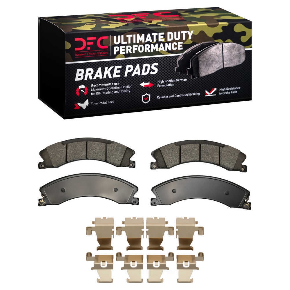 Dynamic Friction Company 1400-1565-01 DFC Ultimate Duty Performance Brake Pads and Hardware Kit