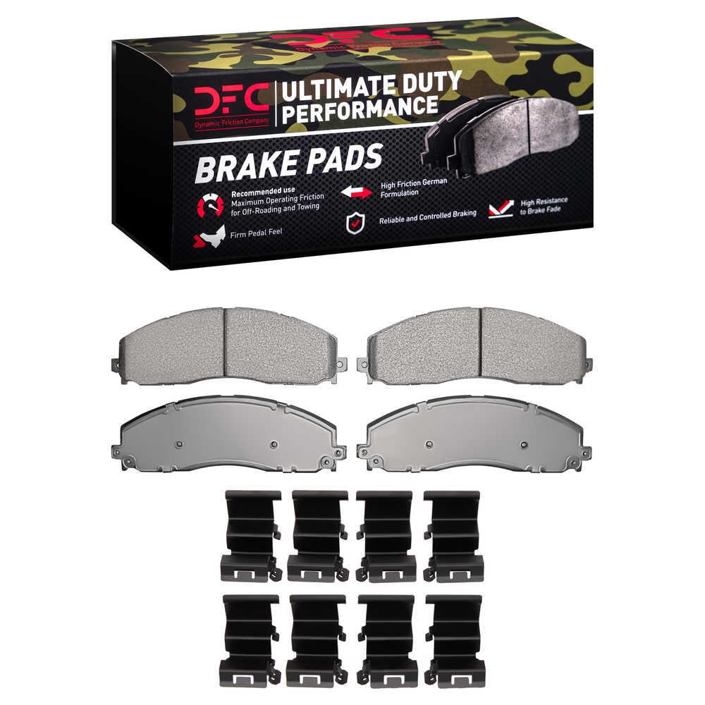 Dynamic Friction Company 1400-1680-01 DFC Ultimate Duty Performance Brake Pads and Hardware Kit