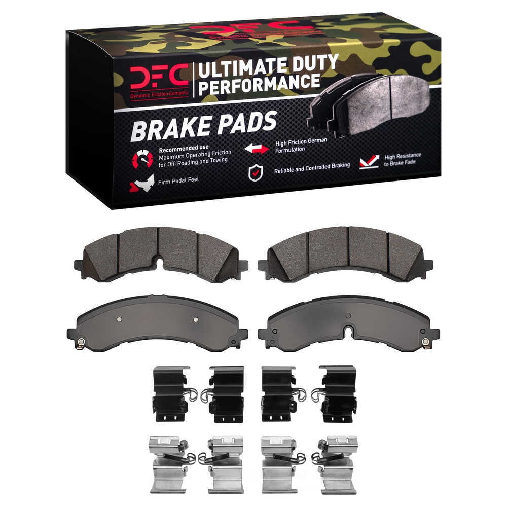 Dynamic Friction Company 1400-2250-01 DFC Ultimate Duty Performance Brake Pads and Hardware Kit