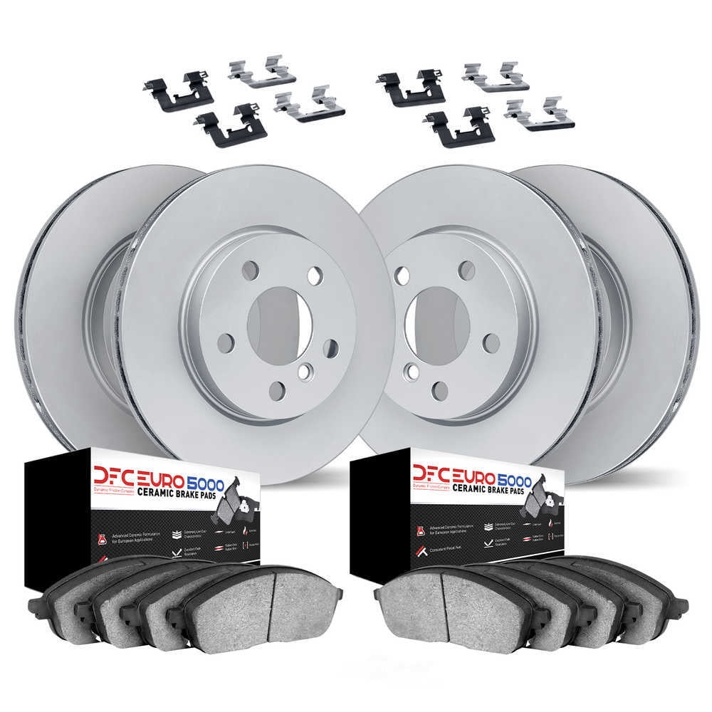 Dynamic Friction Company 9614-73005 DFC Hi-Carbon Alloy GEOMET Coated Rotors with EURO 5000 Ceramic