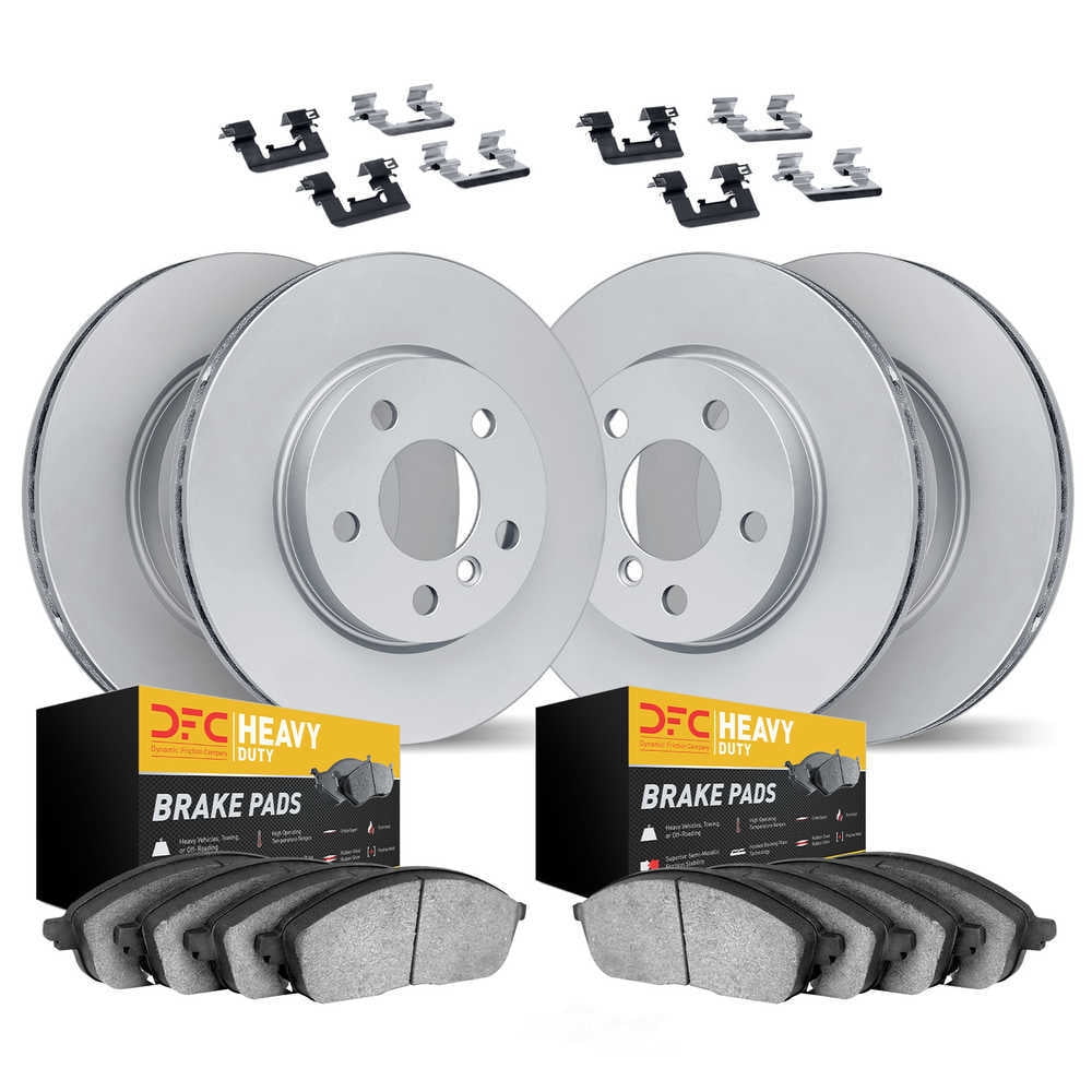 Dynamic Friction Company 9214-54064 DFC Hi-Carbon Alloy GEOMET Coated Rotors with Heavy Duty Brake