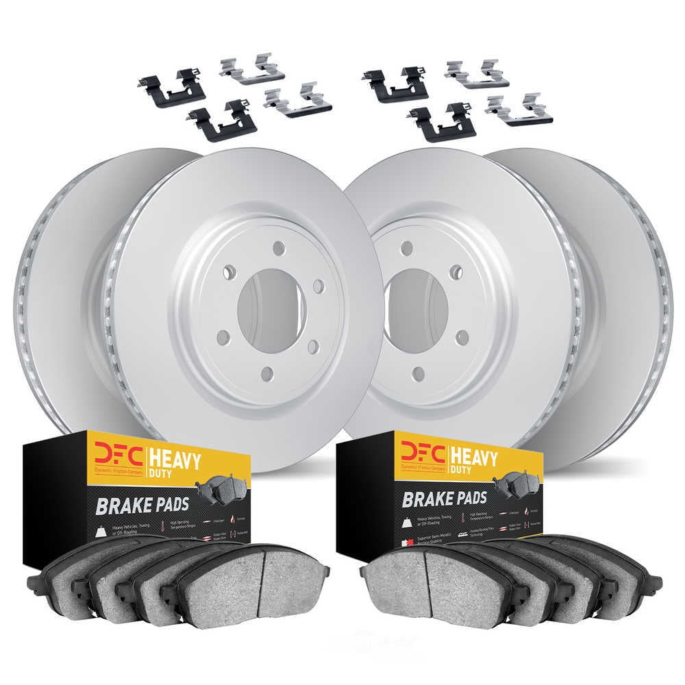 Dynamic Friction Company 9214-99067 DFC Hi-Carbon Alloy GEOMET Coated Rotors with Heavy Duty Brake