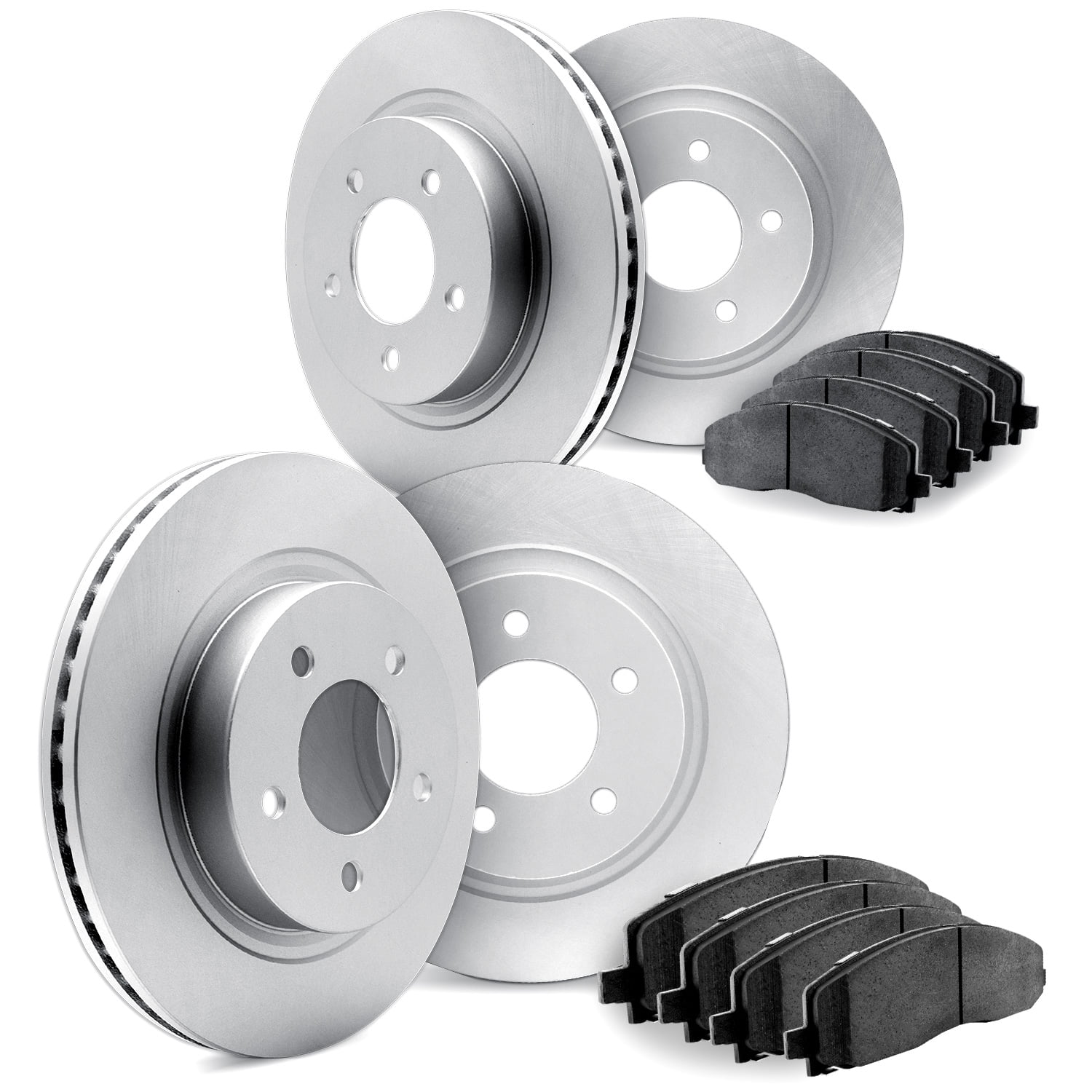 Dynamic Friction Company Front and Rear Brake Geospec Rotors with 5000 Euro Ceramic Brake Pads - 4604-12557