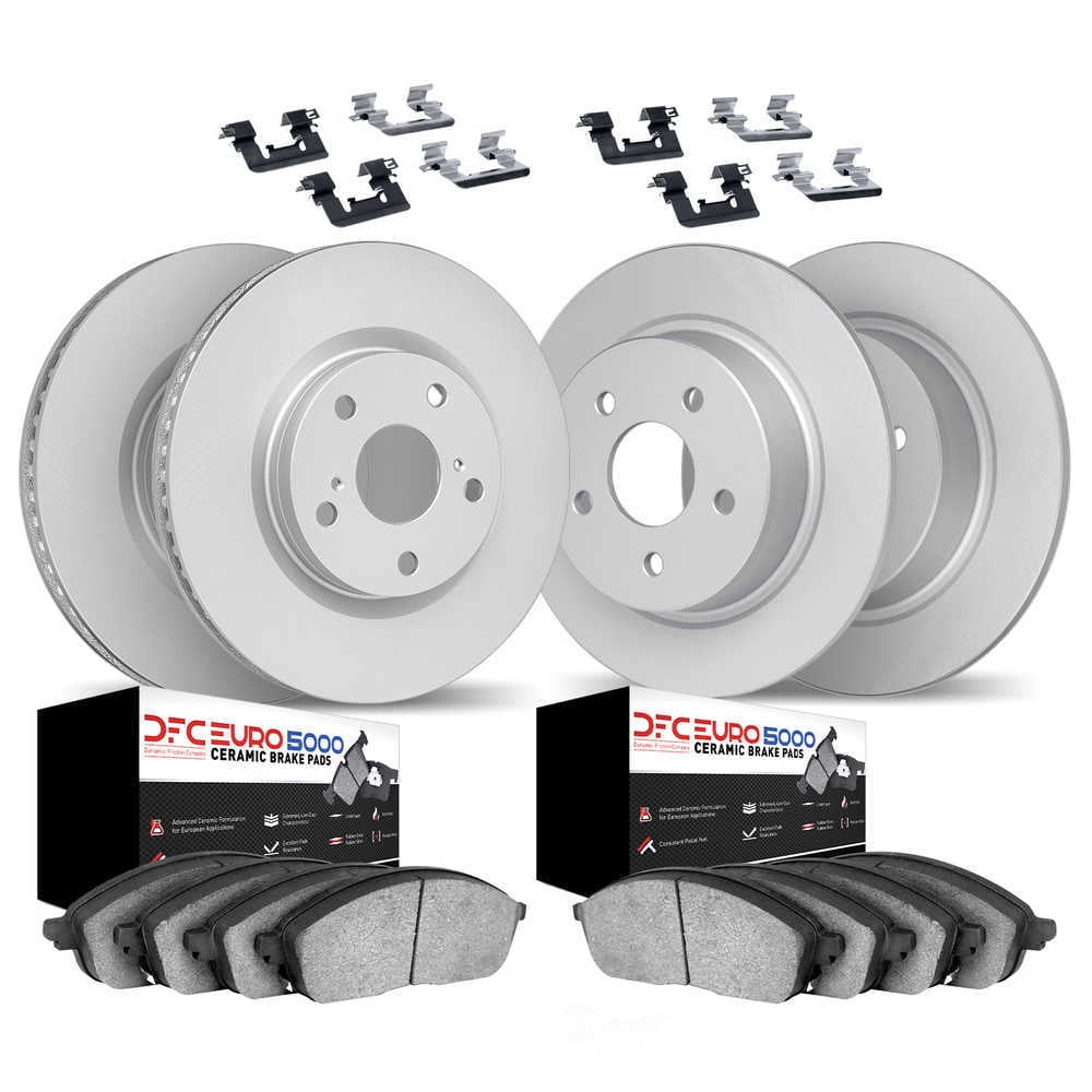 Dynamic Friction Company 4614-11172 DFC Geospec Rotors with EURO 5000 Ceramic Brake Pads includes