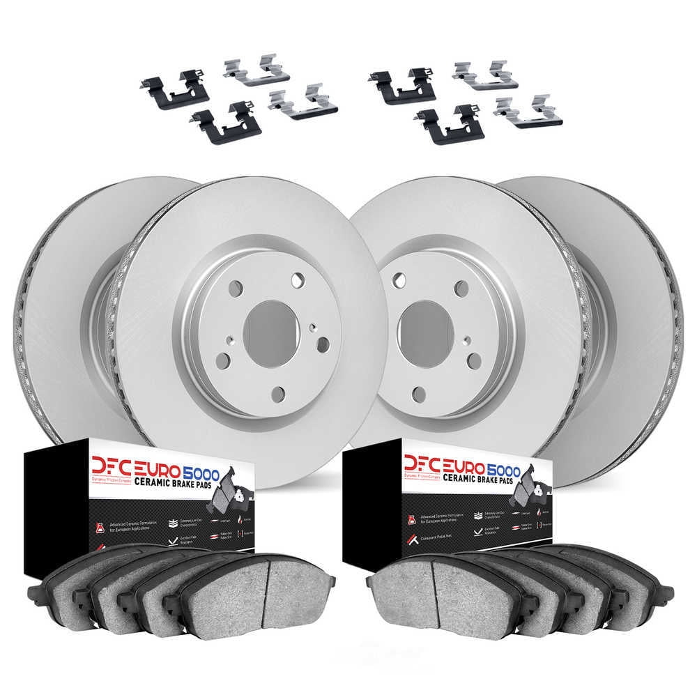 Dynamic Friction Company 4614-12626 DFC Geospec Rotors with EURO 5000 Ceramic Brake Pads includes