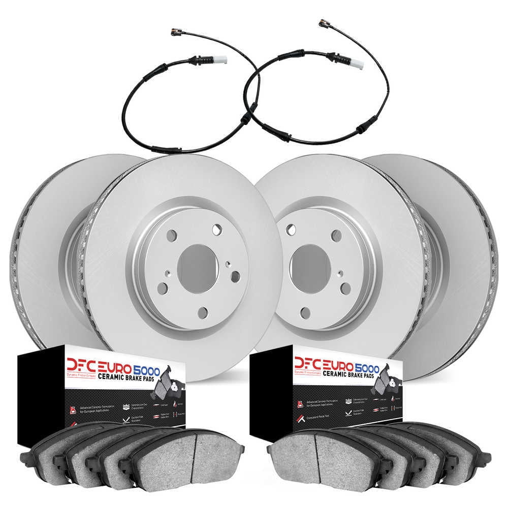Dynamic Friction Company 4634-10200 DFC Geospec Rotors with EURO 5000 Ceramic Brake Pads includes