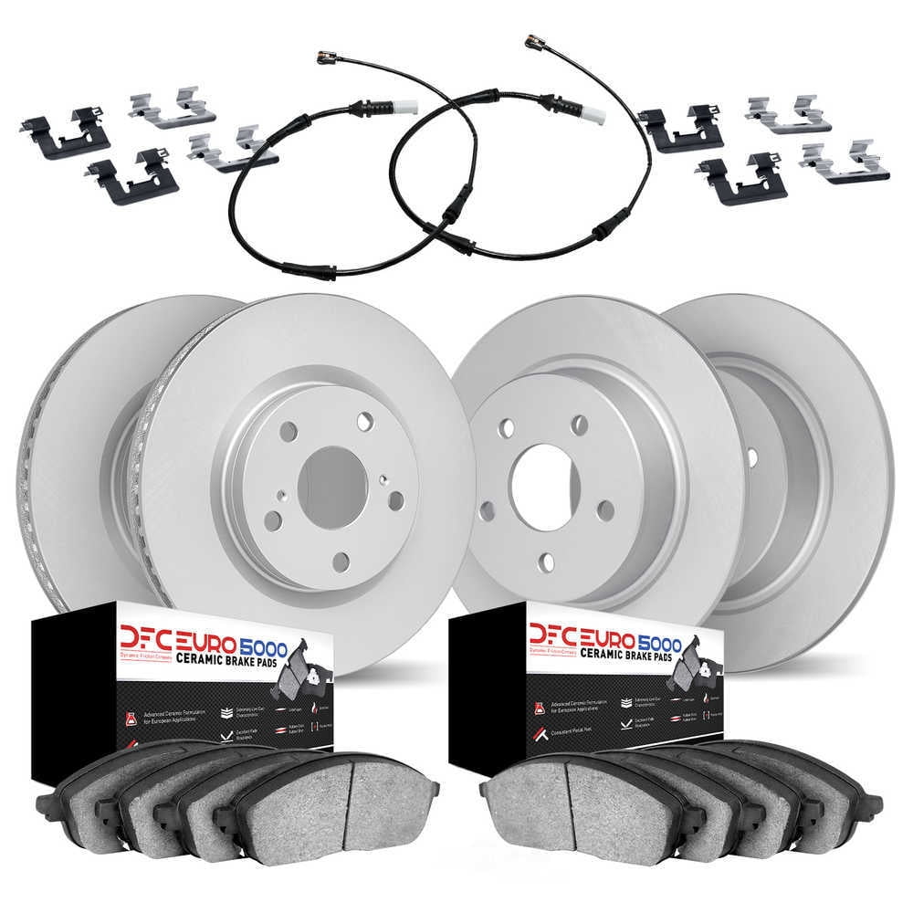 Dynamic Friction Company 4624-11607 DFC Geospec Rotors with EURO 5000 Ceramic Brake Pads includes