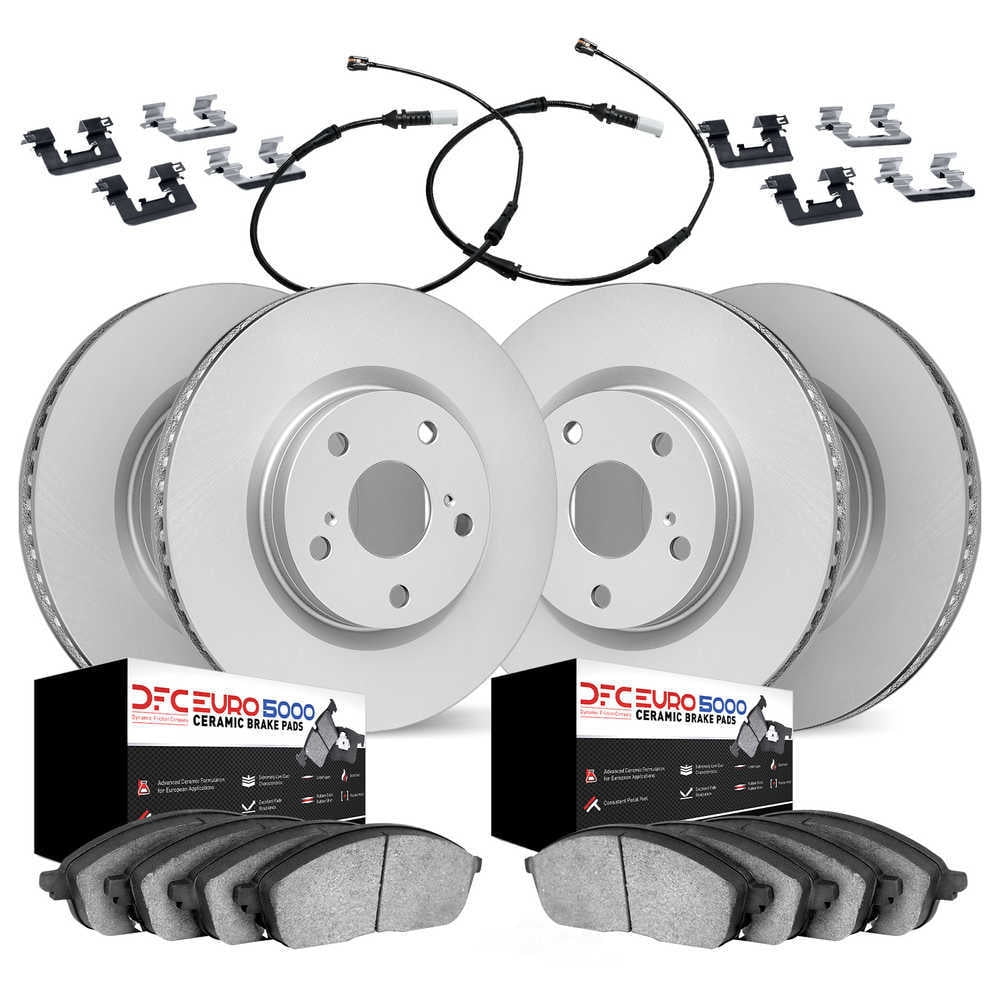 Dynamic Friction Company 4624-12525 DFC Geospec Rotors with EURO 5000 Ceramic Brake Pads includes
