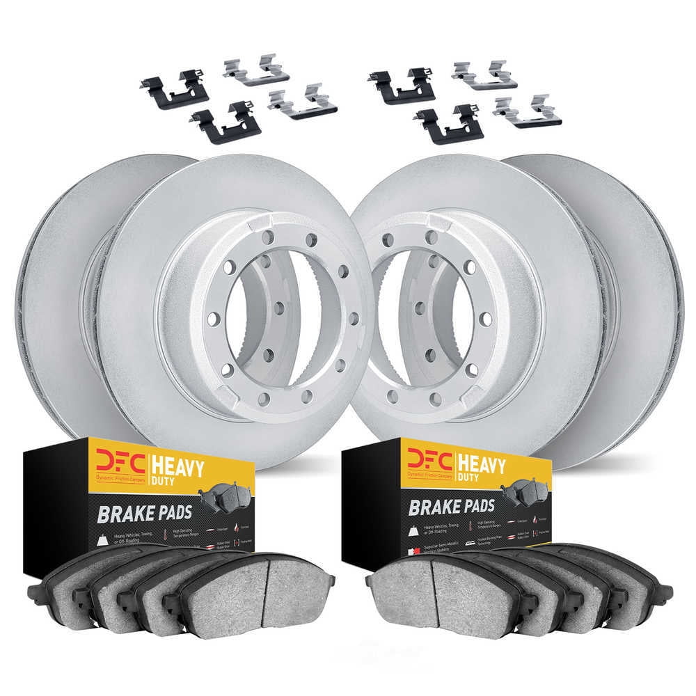 Dynamic Friction Company 4214-99018 DFC Geospec Rotors with Heavy Duty Brake Pads includes Hardware