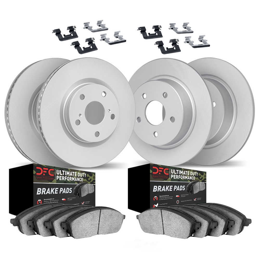 DFC 5000 Euro Ceramic Brake Pads and Hardware Kit - Archived 4414-42015 DFC Geospec Rotors with