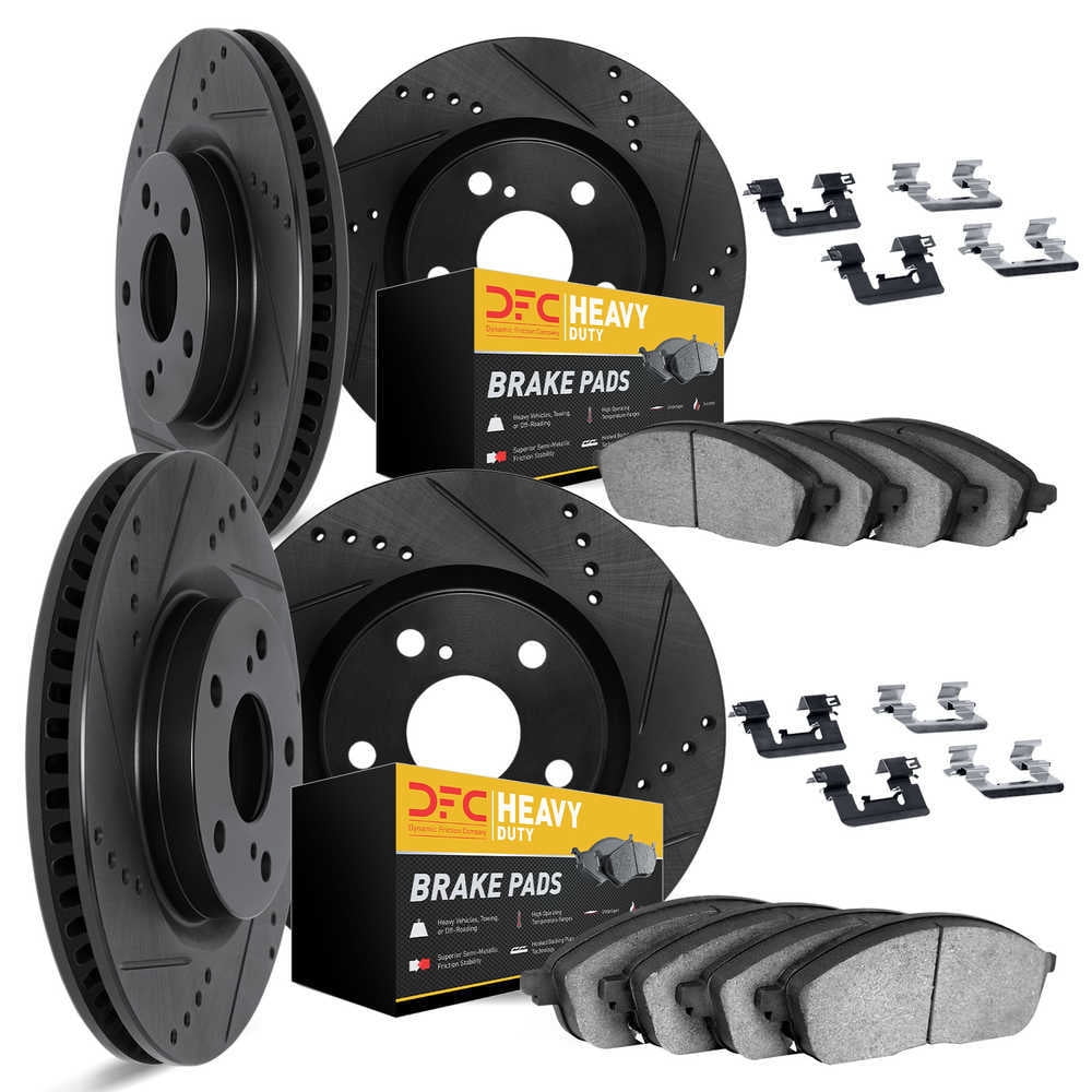 DFC 5000 Euro Ceramic Brake Pads and Hardware Kit - Archived 8214-48006 DFC Rotors-Drilled and