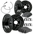 thumbnail image 1 of Dynamic Friction Company Front and Rear Brake Rotors Drilled and Slotted Black with Heavy Duty Brake Pads includesSensor and Hardware - 8224-40001, 1 of 3