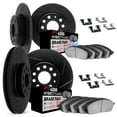 thumbnail image 1 of Dynamic Friction Company Front and Rear Brake Rotors Kit Slotted Black | 4000 HybriDynamic Brake Pads includes Hardware 3814-74047, 1 of 3