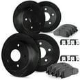 thumbnail image 1 of Dynamic Friction Company Front and Rear Brake Rotors Slotted Black with Heavy Duty Brake Pads includes Hardware - 3214-99082, 1 of 3