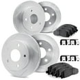 thumbnail image 1 of Dynamic Friction Company Front and Rear Brake Rotors Slotted Silver with Heavy Duty Brake Pads includes Hardware - 5214-55007, 1 of 3