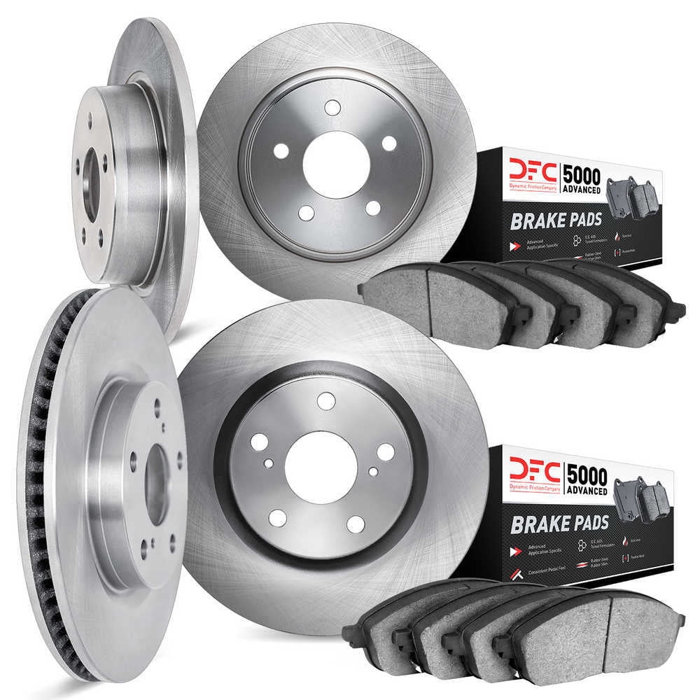 DFC 5000 Euro Ceramic Brake Pads and Hardware Kit - Archived 6504-40875 DFC Rotors with 5000