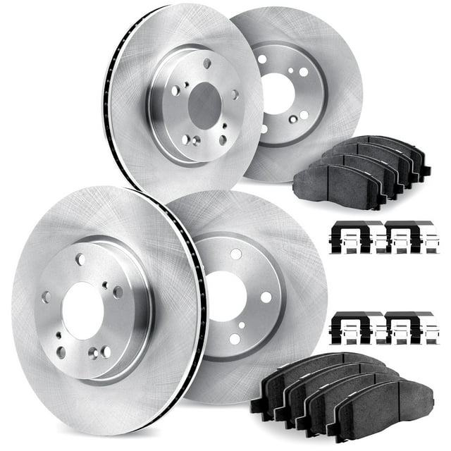 Dynamic Friction Company Front and Rear Brake Rotors with 5000 Advanced Brake Pads includes Hardware - 6514-13037