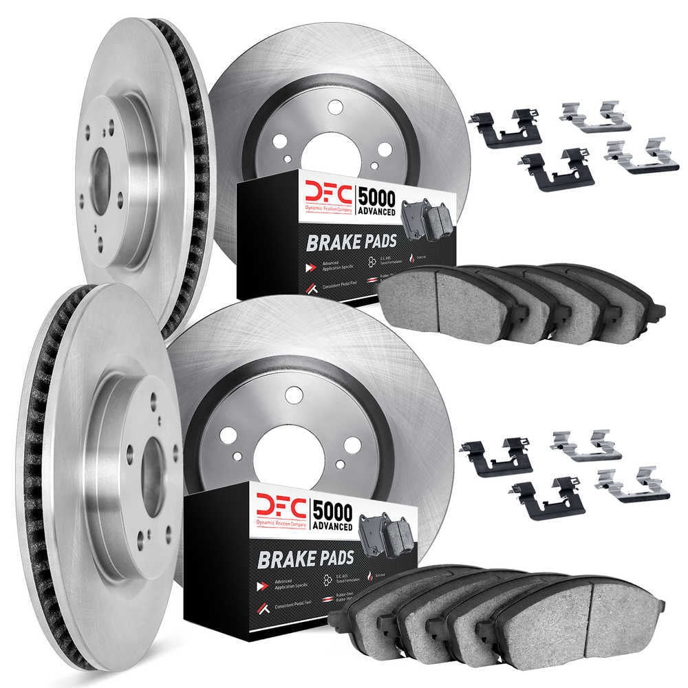 Dynamic Friction Company 6514-68001 DFC Rotors with 5000 Advanced Brake Pads includes Hardware