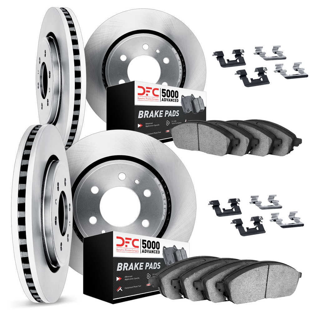 Dynamic Friction Company 6514-76014 DFC Rotors with 5000 Advanced Brake Pads includes Hardware