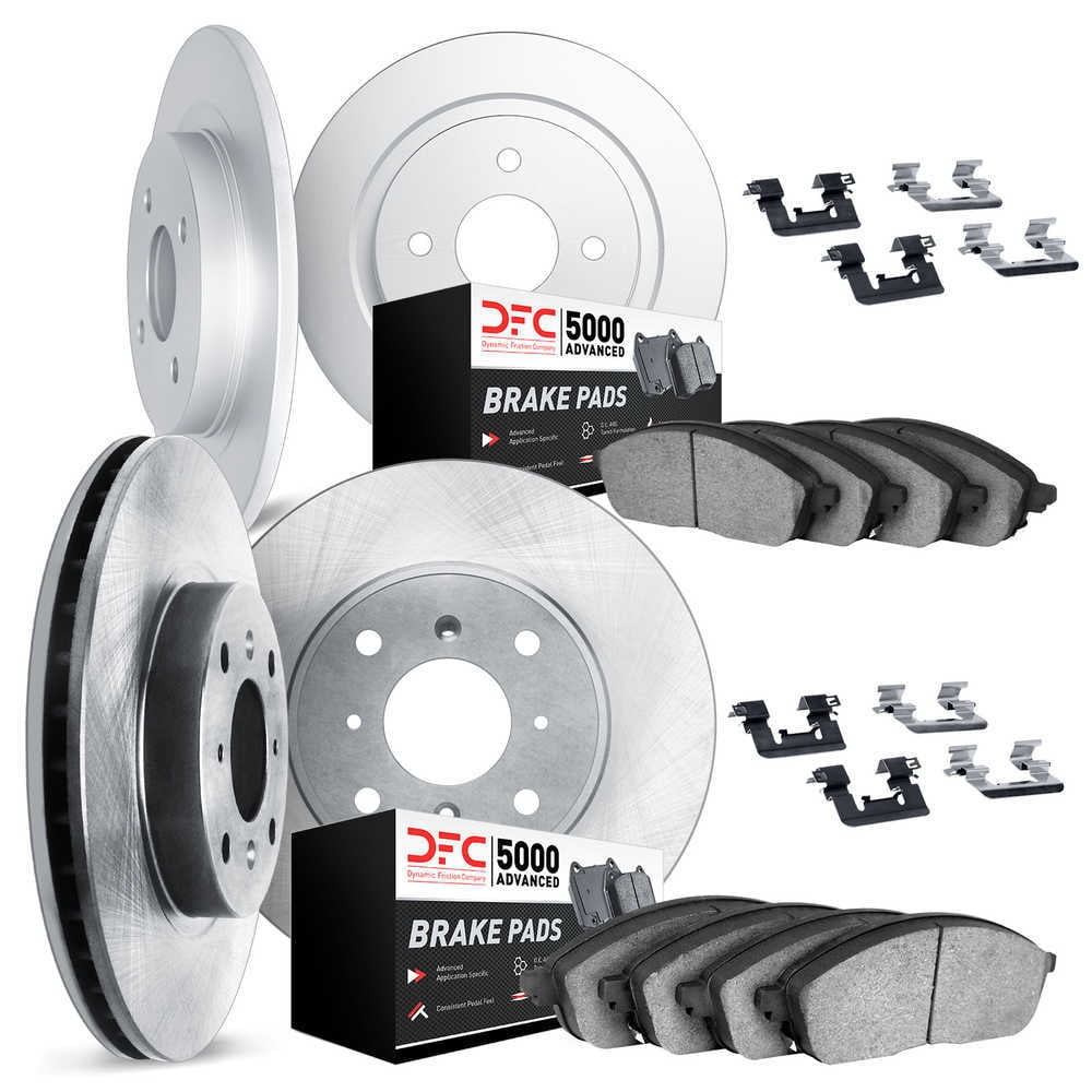 Dynamic Friction Company 6514-76422 DFC Rotors with 5000 Advanced Brake Pads includes Hardware