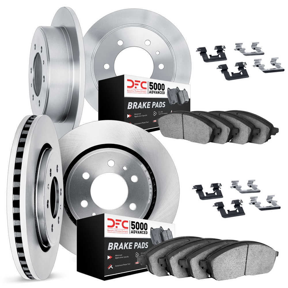 Dynamic Friction Company 6514-93001 DFC Rotors with 5000 Advanced Brake Pads includes Hardware
